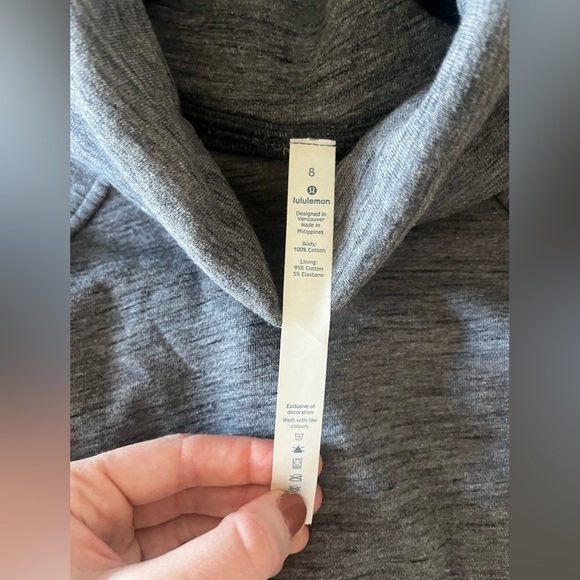 Lululemon To You Tunic Mock Neck Turtleneck Sweatshirt Heathered Grey 8 - Picture 8 of 8